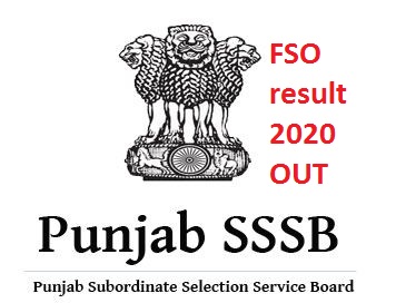 PSSSB FSO result 2020: Punjab FSO result released